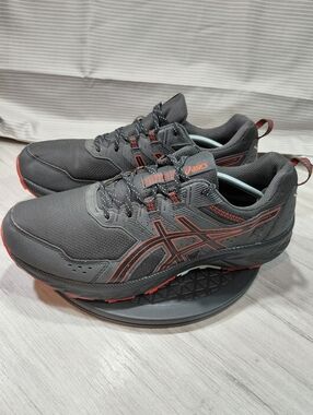 Asics Mens Gel Venture 9 Trail Running Shoes. Grey & Orange SIZE 13 WIDE FIT